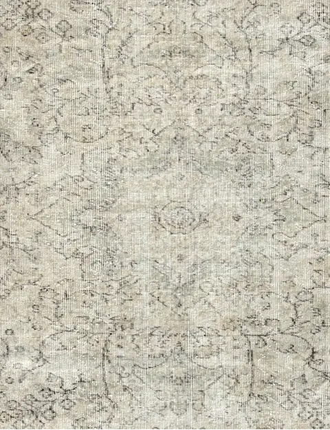 Beige Turkije Vintage Tapijt 160 x 160 cm - view 3