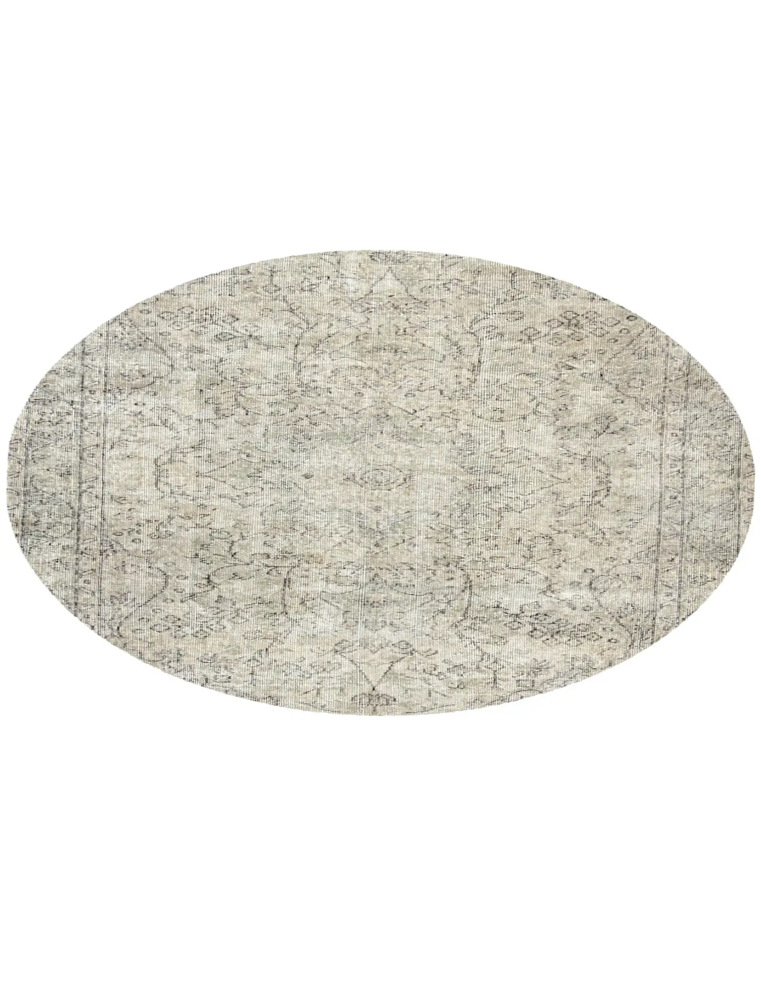 Beige Türkei Vintage Teppich 160 x 160 cm - Einzigartiger handgefertigter Teppich