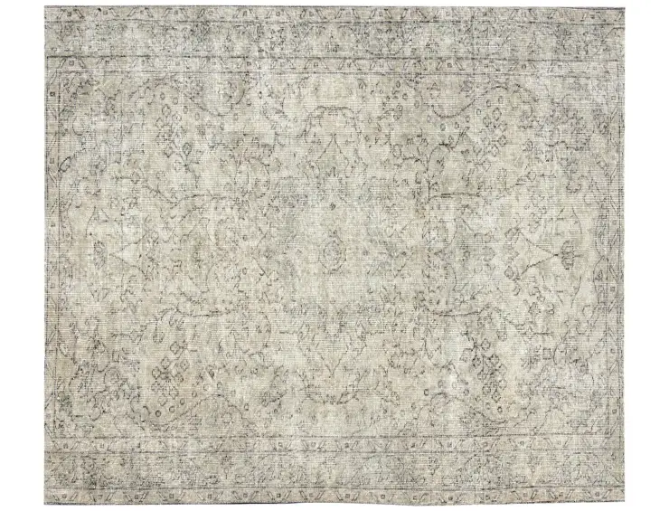 Beige Türkei Vintage Teppich 210 x 160 cm