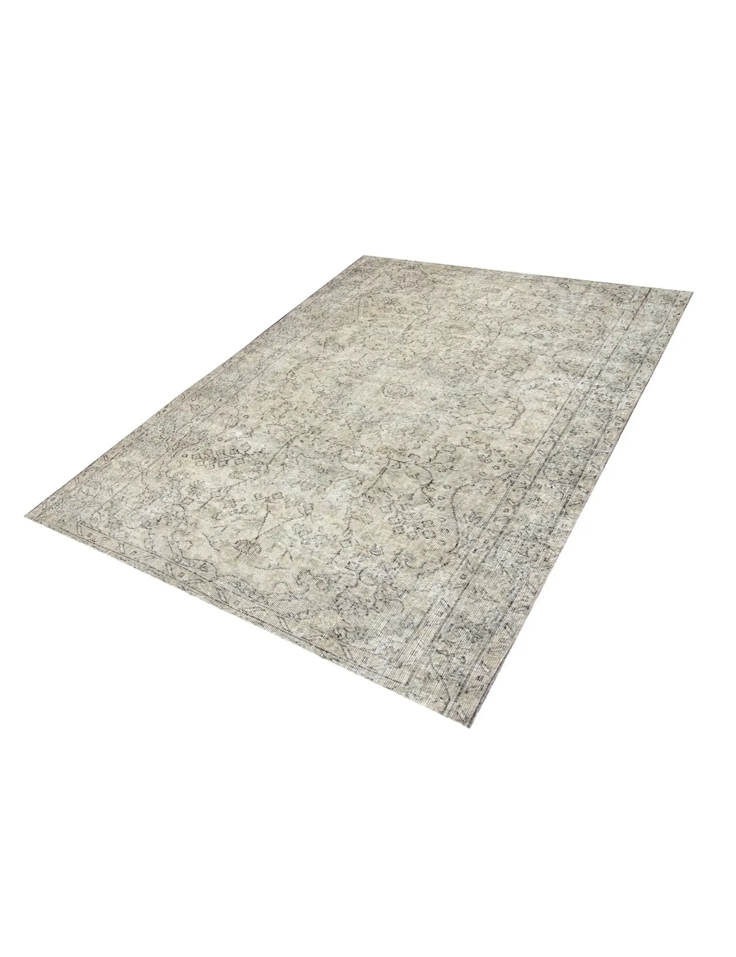 Beige Türkei Vintage Teppich 210 x 160 cm - Einzigartiger handgefertigter Teppich
