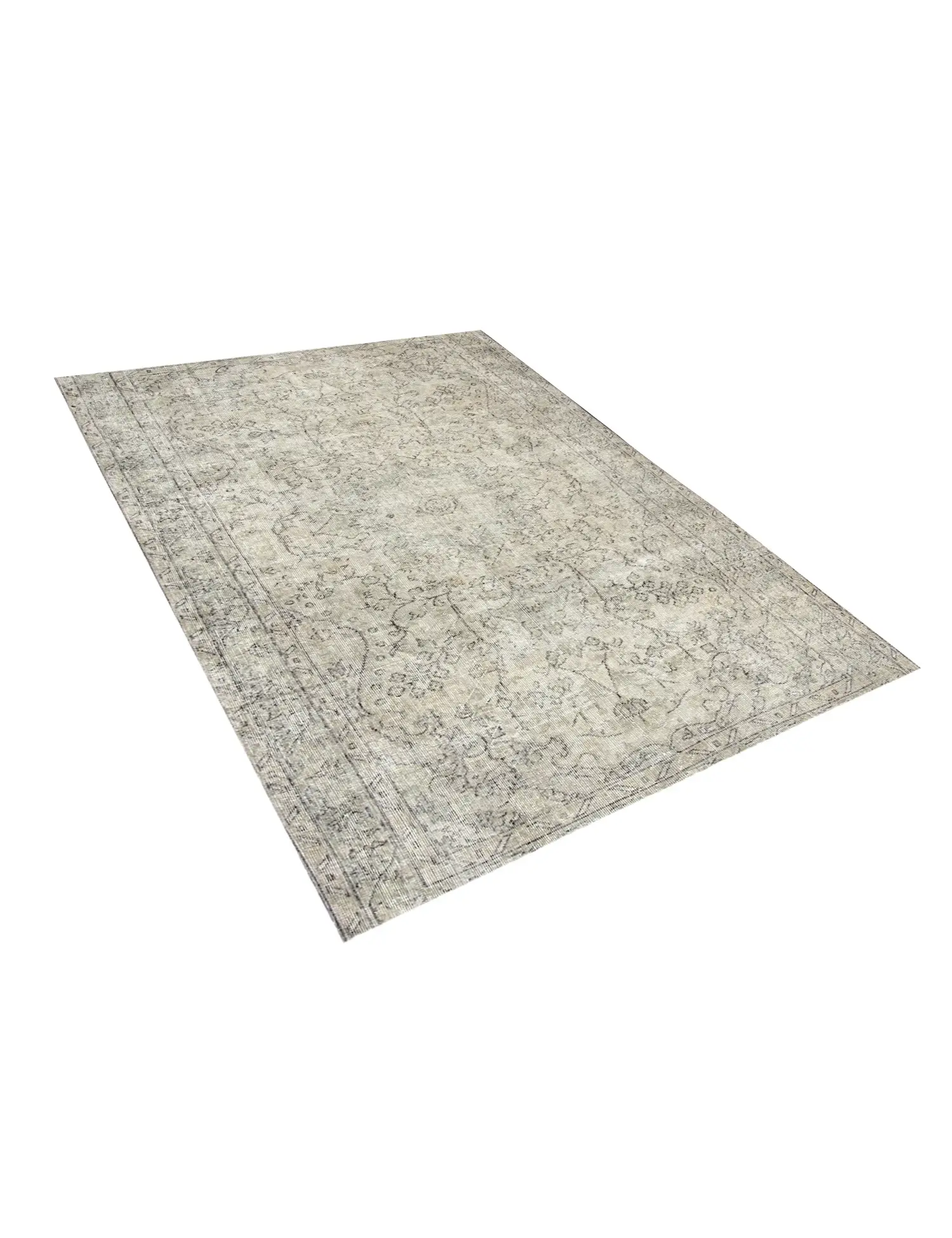 Beige Türkei Vintage Teppich 210 x 160 cm - Einzigartiger handgefertigter Teppich