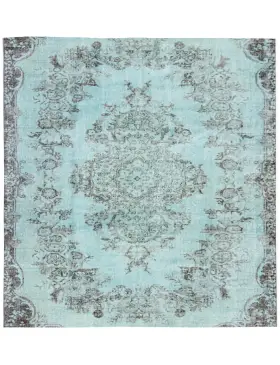 Blau Türkei Vintage Teppich 163 x 163 cm