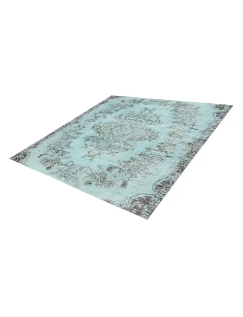 Blauw Turkije Vintage Tapijt 163 x 163 cm - view 1