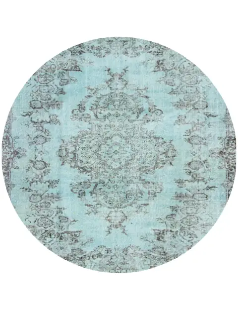 Blauw Turkije Vintage Tapijt 163 x 163 cm