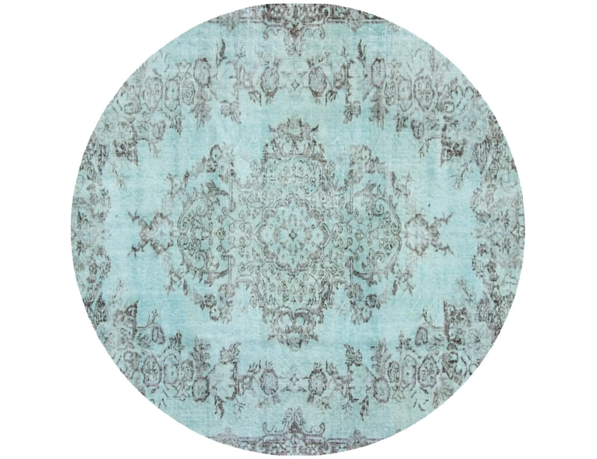 Blau Türkei Vintage Teppich 163 x 163 cm