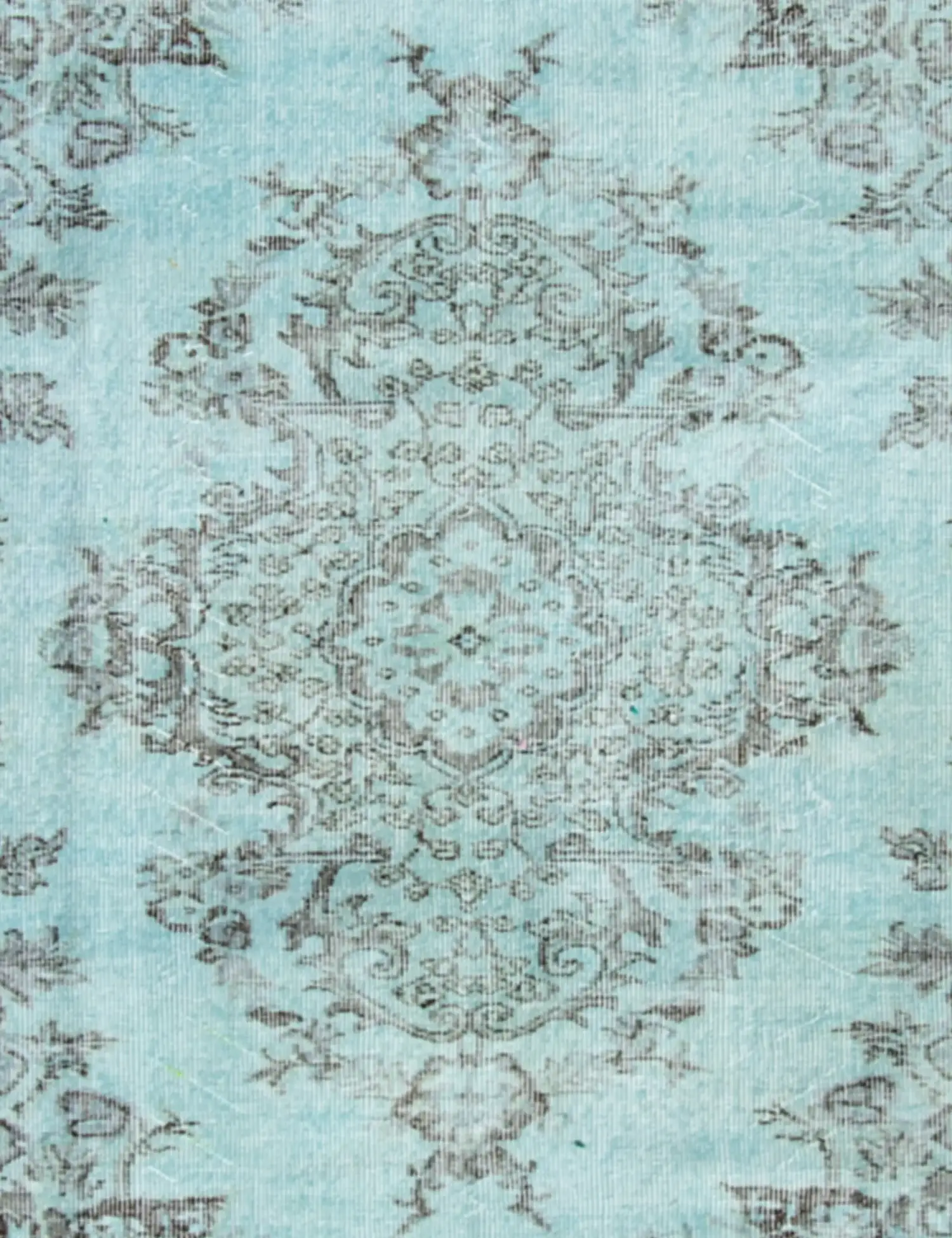 Blau Türkei Vintage Teppich 163 x 163 cm - Einzigartiger handgefertigter Teppich