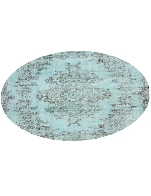 Blauw Turkije Vintage Tapijt 163 x 163 cm - view 1