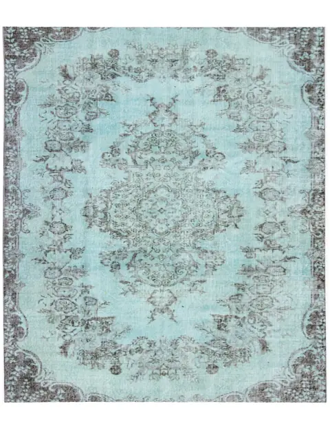 Blauw Turkije Vintage Tapijt  230 x 163 cm
