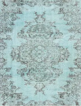 Bleu Turc Tapis vintage 230 x 163 cm - view 3