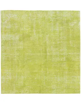 Grün Türkei Vintage Teppich 140 x 140 cm