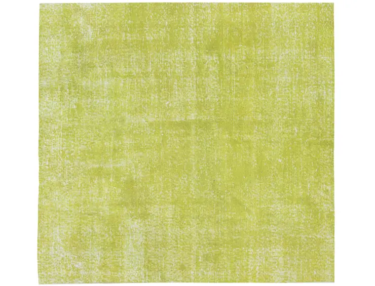 Grün Türkei Vintage Teppich 140 x 140 cm