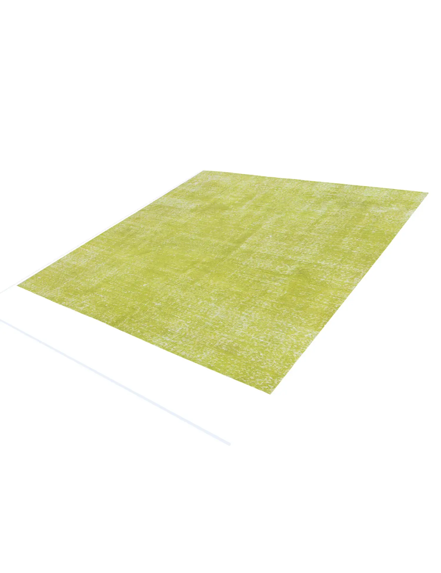 Grün Türkei Vintage Teppich 140 x 140 cm - Einzigartiger handgefertigter Teppich