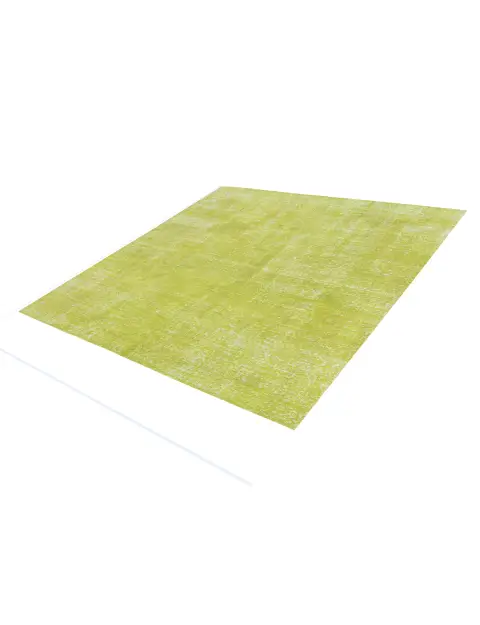 Verde Turco Tappeto vintage 140 x 140 cm - view 1