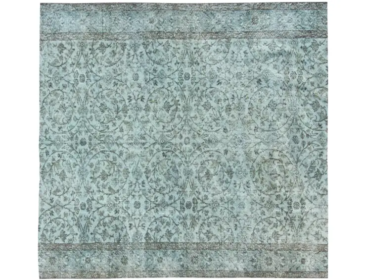 Blau Türkei Vintage Teppich 172 x 172 cm