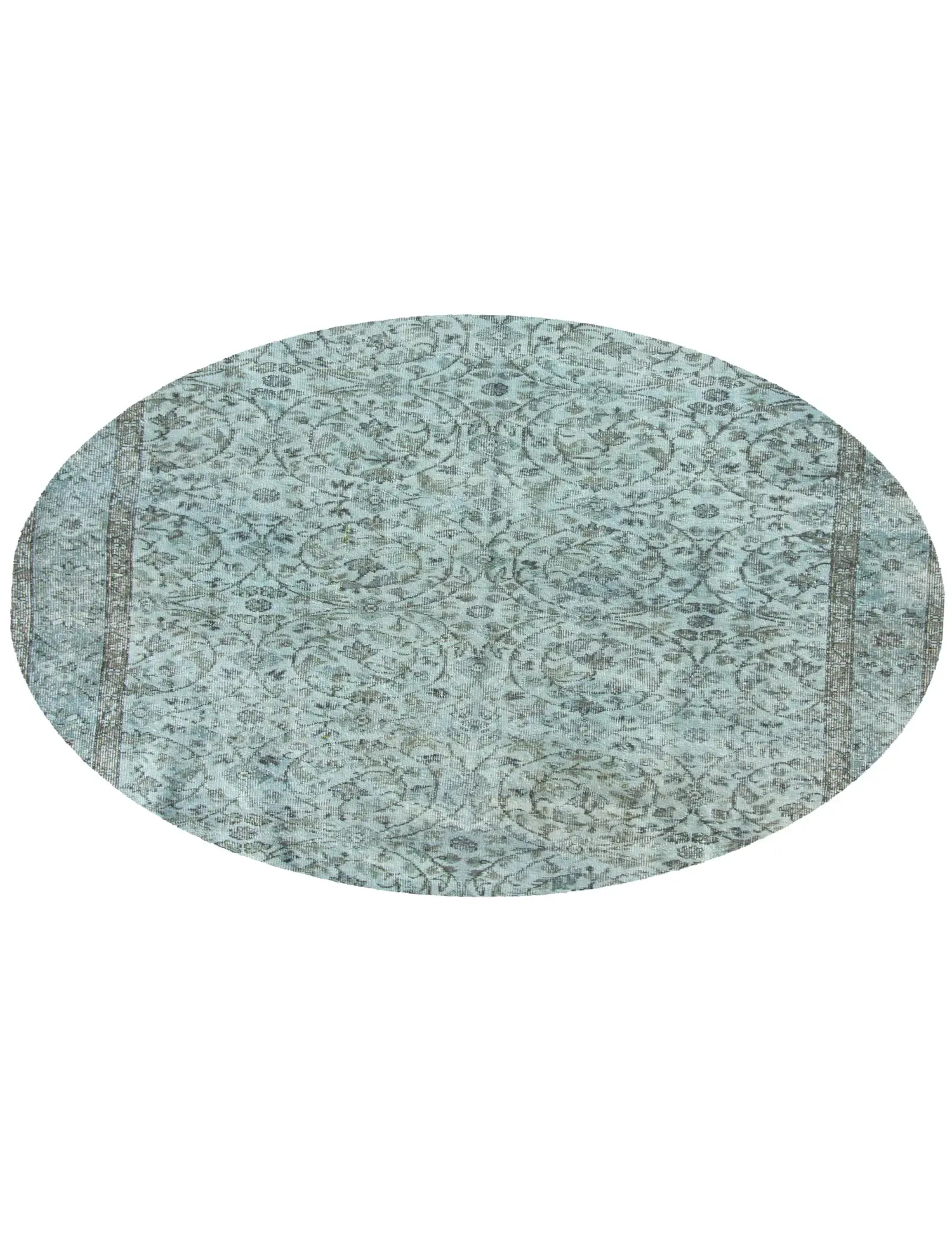Blau Türkei Vintage Teppich 172 x 172 cm - Einzigartiger handgefertigter Teppich