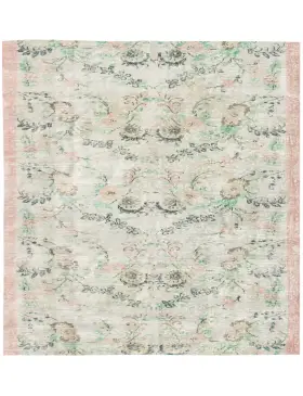 Beige Turkki vintage matot 178 x 178 cm