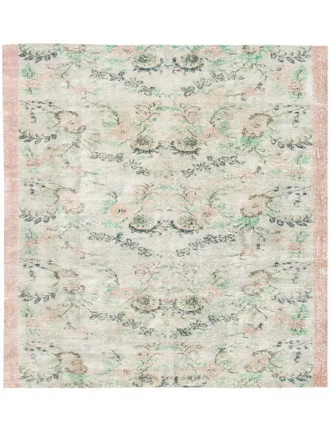 Beige Turkije Vintage Tapijt 178 x 178 cm