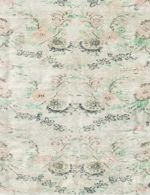 Beige Turkije Vintage Tapijt 178 x 178 cm - view 3