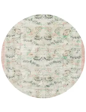 Beige Tyrkiet Vintagetæppe 178 x 178 cm