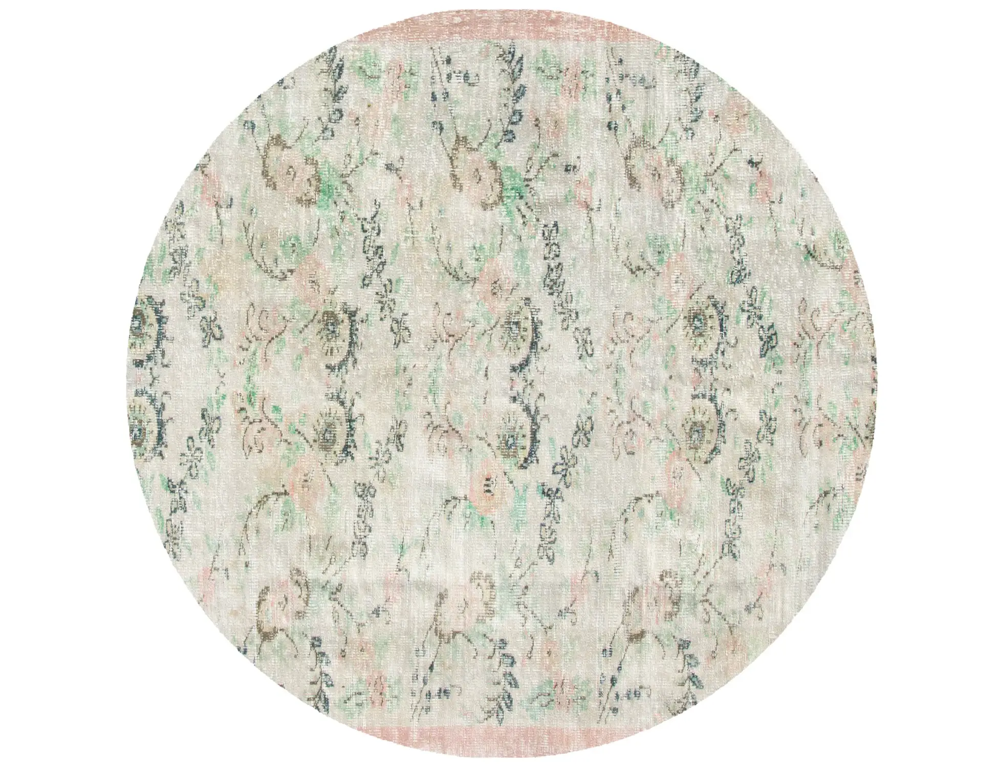 Beige Türkei Vintage Teppich 178 x 178 cm