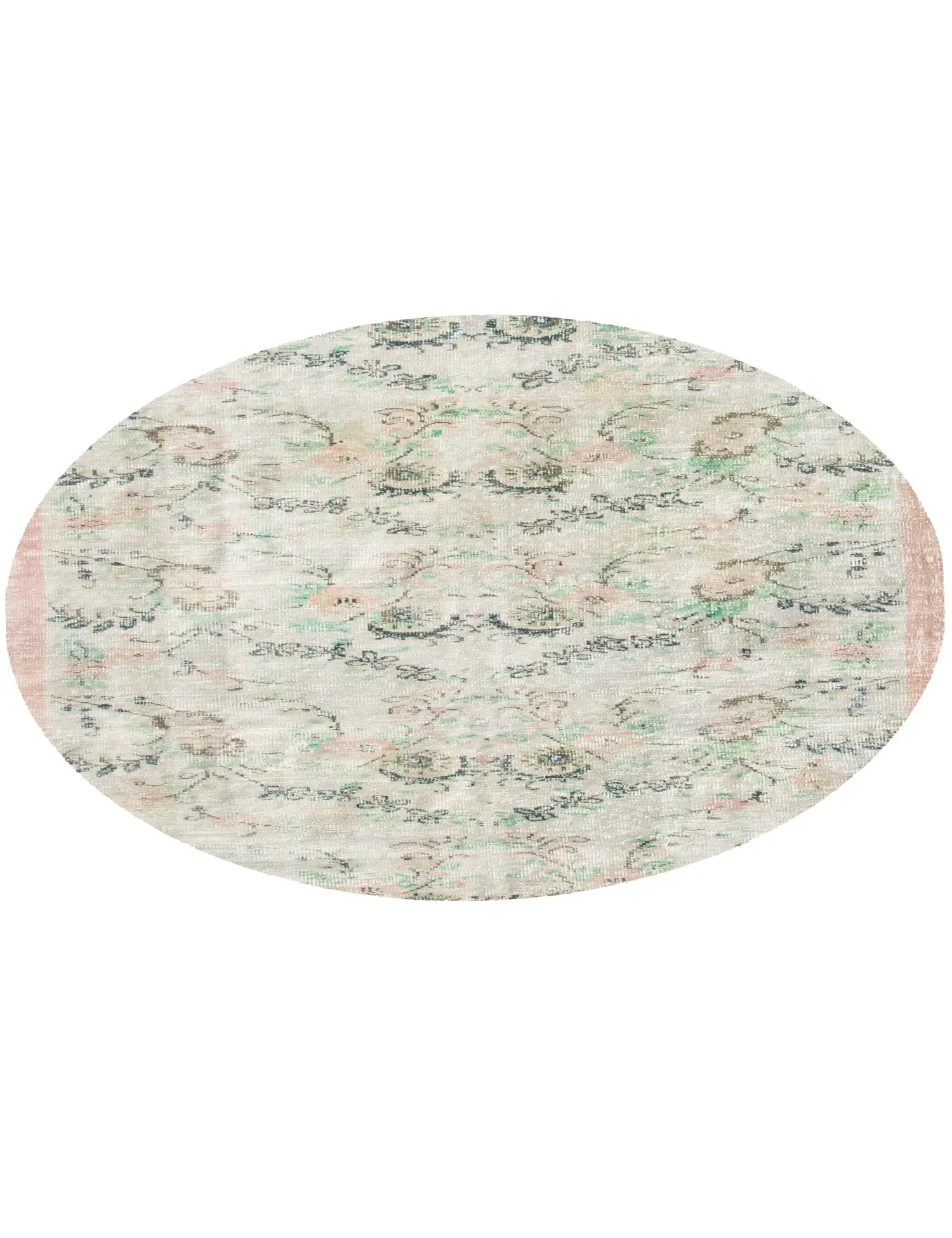 Beige Türkei Vintage Teppich 178 x 178 cm - Einzigartiger handgefertigter Teppich