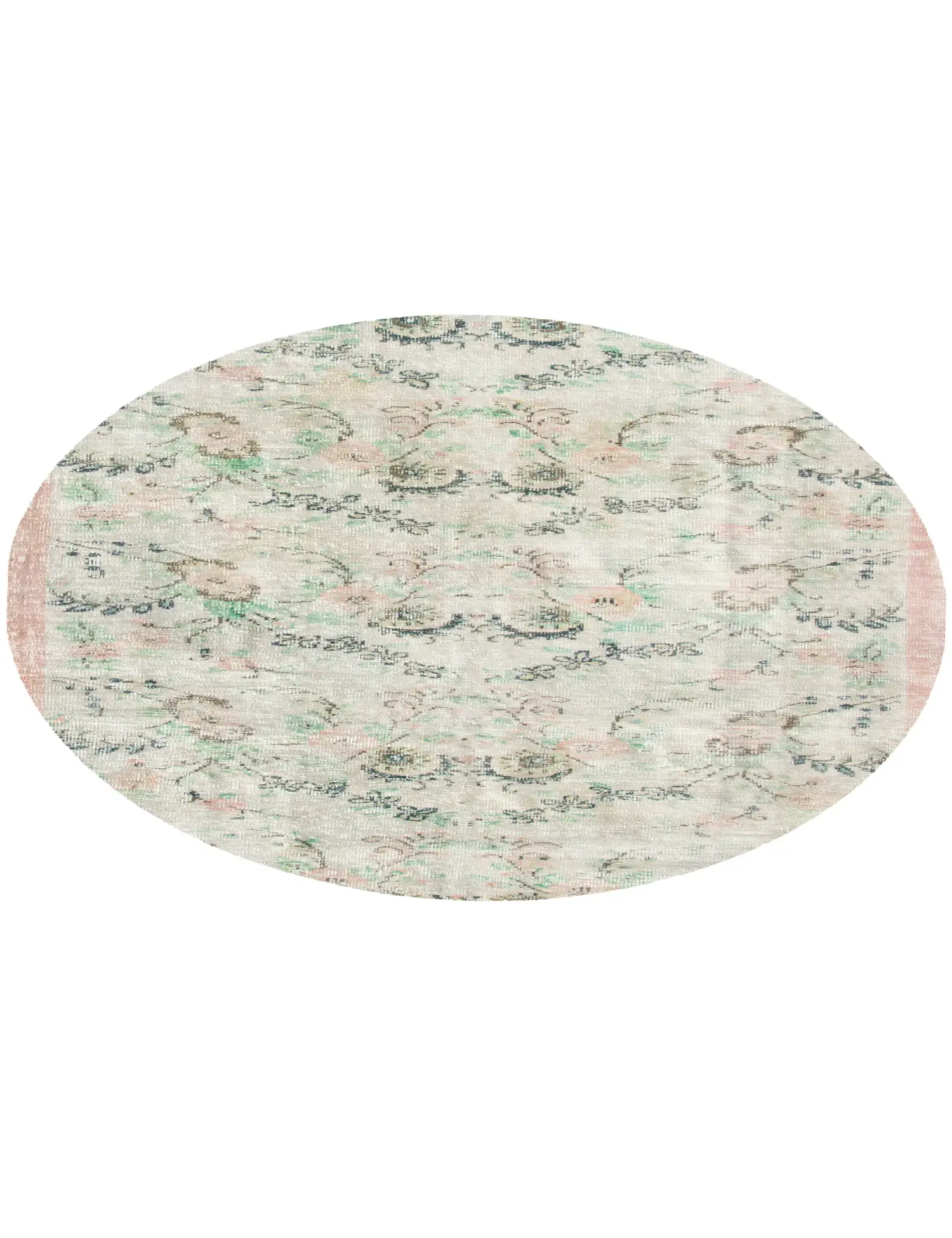 Beige Türkei Vintage Teppich 178 x 178 cm - Einzigartiger handgefertigter Teppich