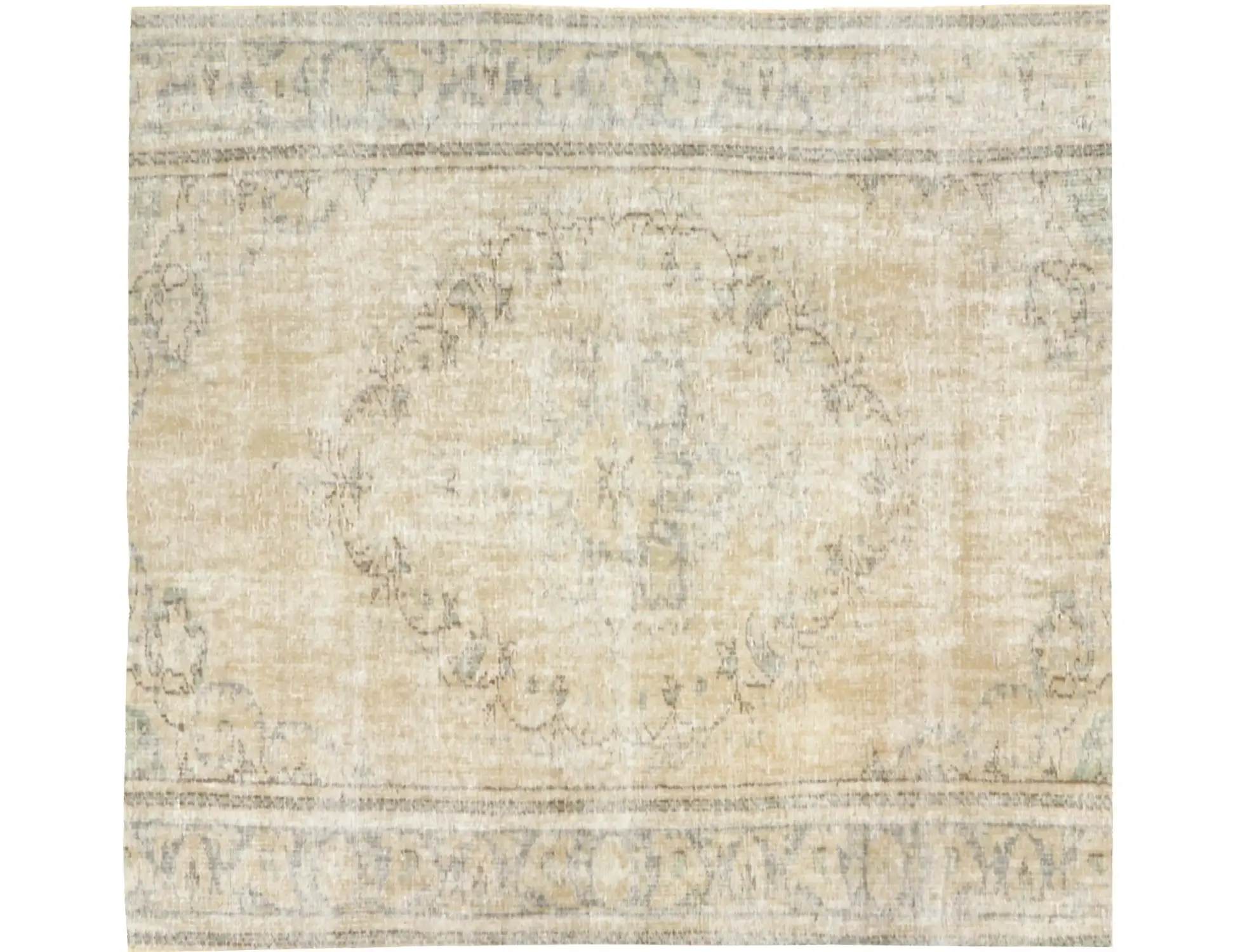 Beige Turkey Persian Vintage Carpet 162 x 162 cm