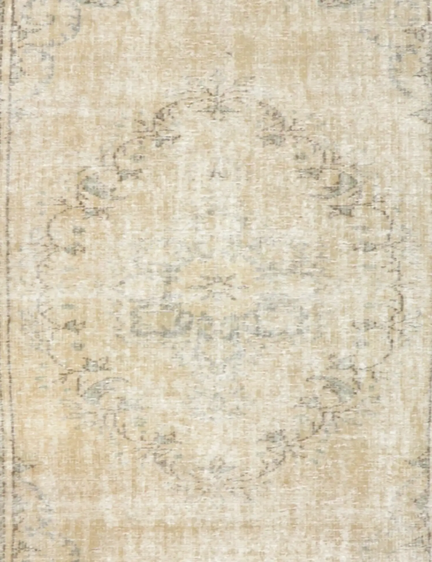Beige Turkey Persian Vintage Carpet 162 x 162 cm - Unique Handmade Carpet