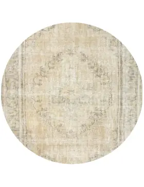 Beige Türkei Persischer Vintage Teppich 162 x 162 cm