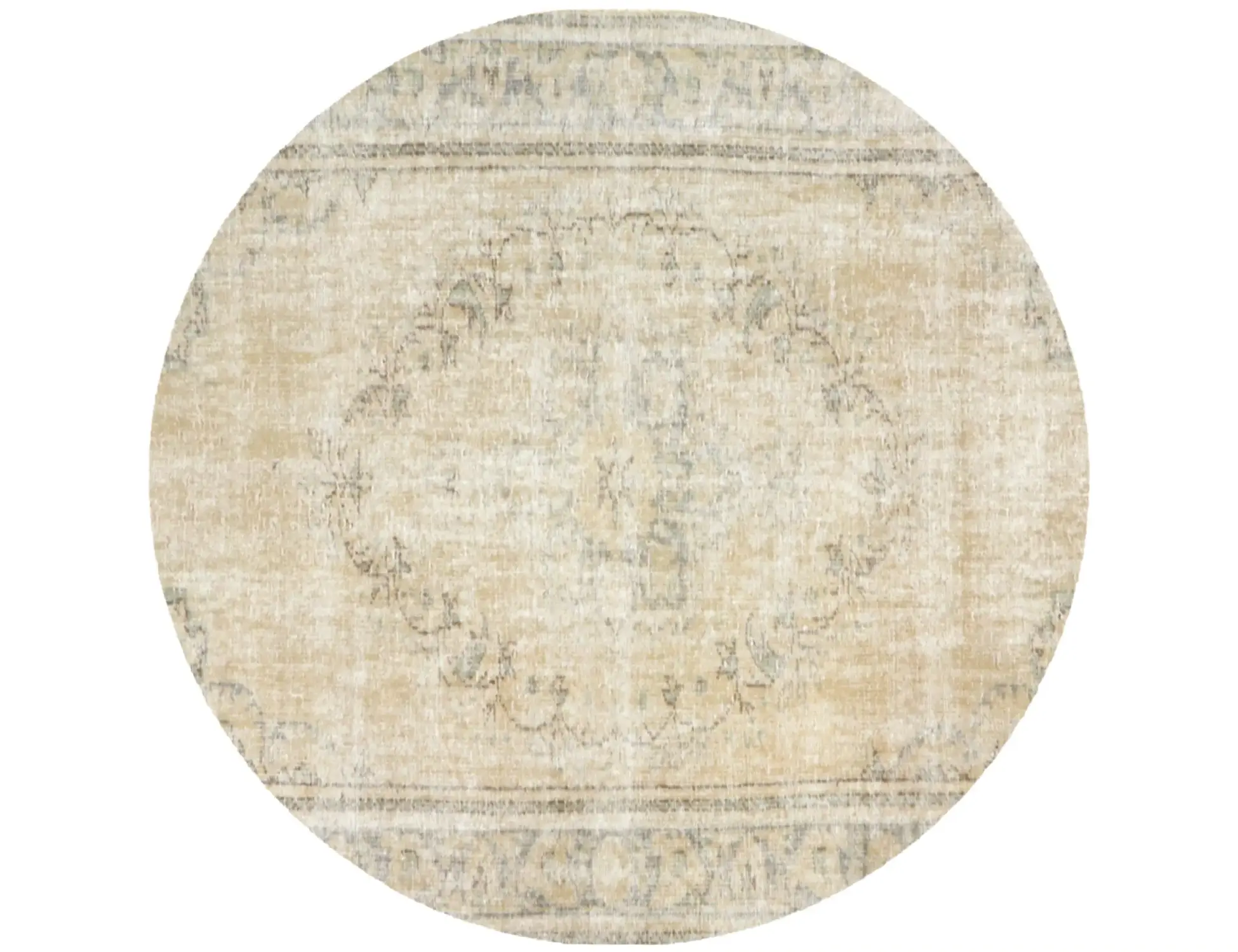 Beige Türkei Persischer Vintage Teppich 162 x 162 cm