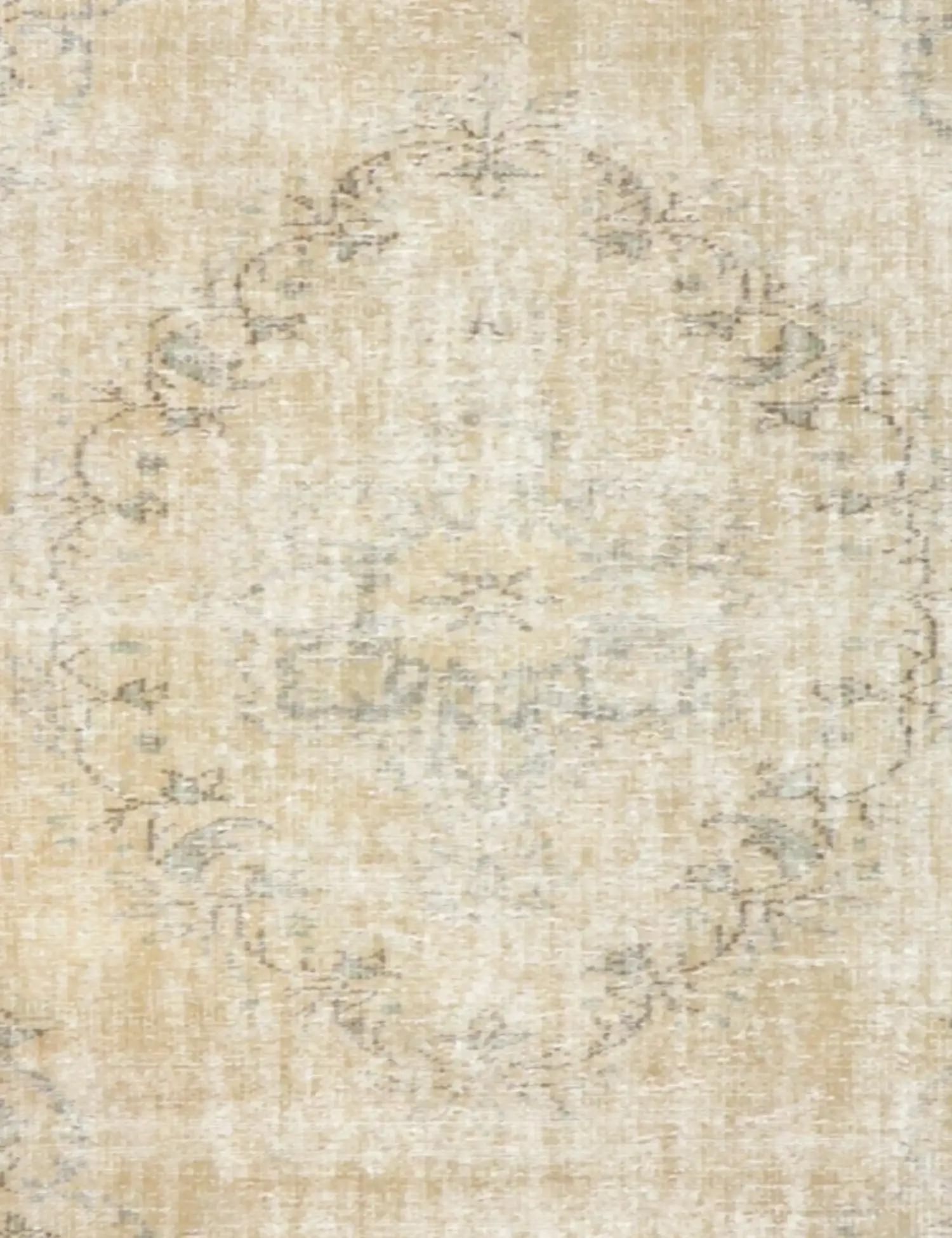 Beige Türkei Persischer Vintage Teppich 162 x 162 cm - Einzigartiger handgefertigter Teppich