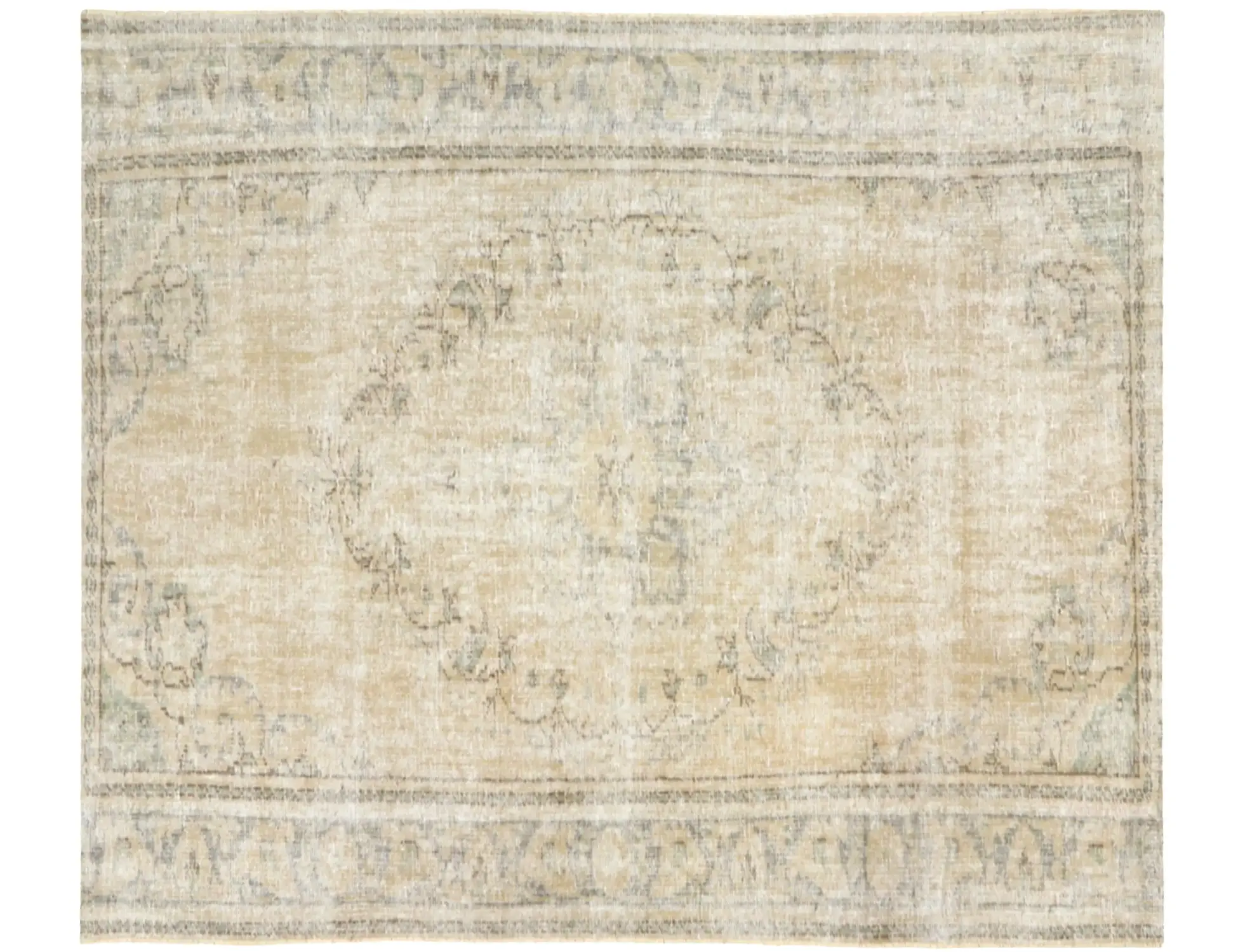 Beige Türkei Persischer Vintage Teppich 240 x 162 cm