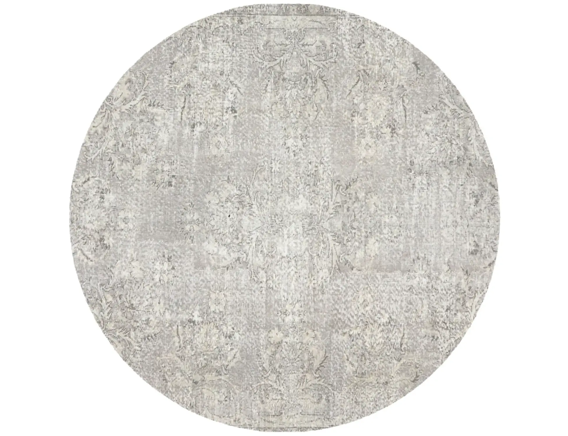 Grau Türkei Persischer Vintage Teppich 205 x 205 cm - Einzigartiger handgefertigter Teppich