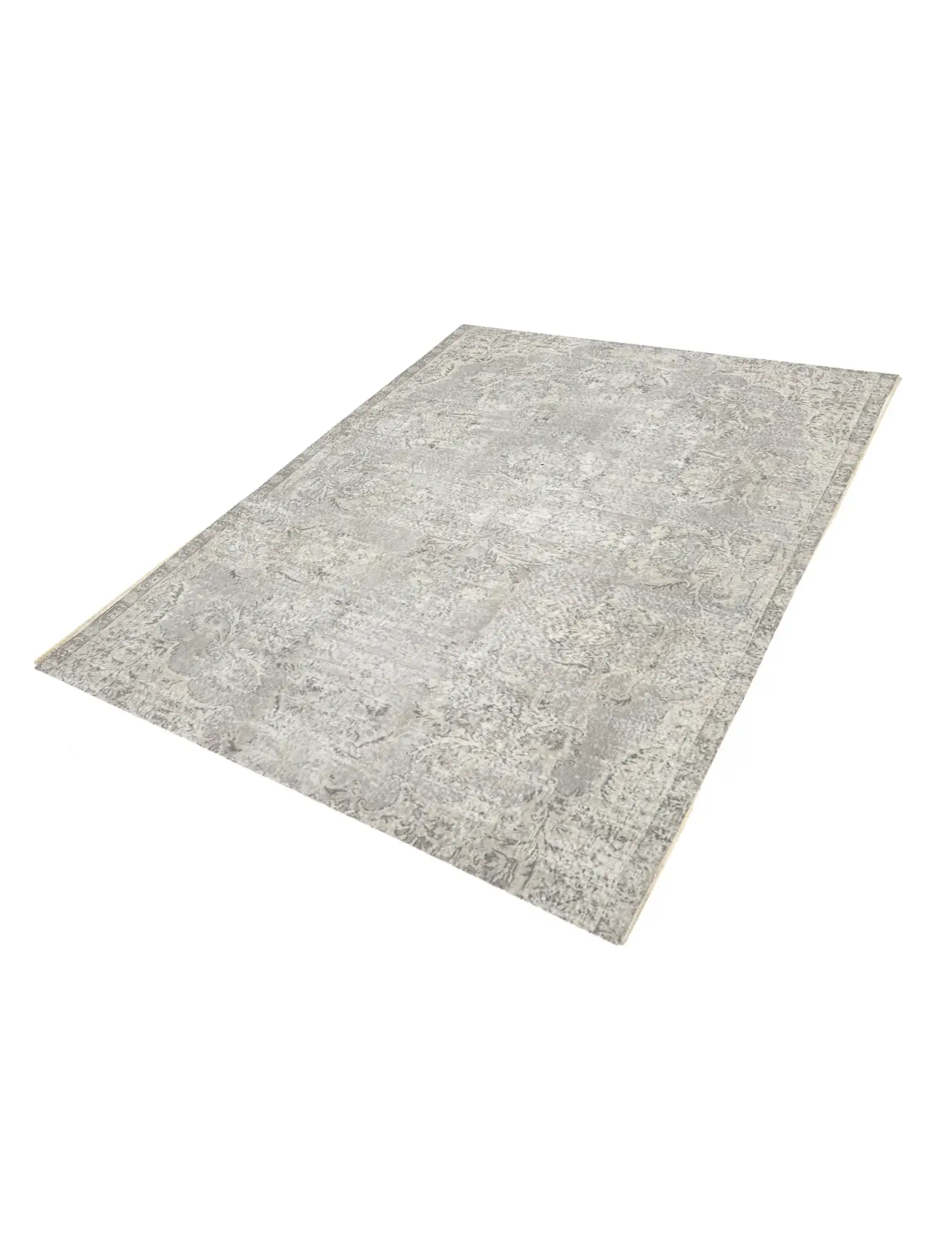Grey Turkey Persian Vintage Carpet 250 x 205 cm - Unique Handmade Carpet