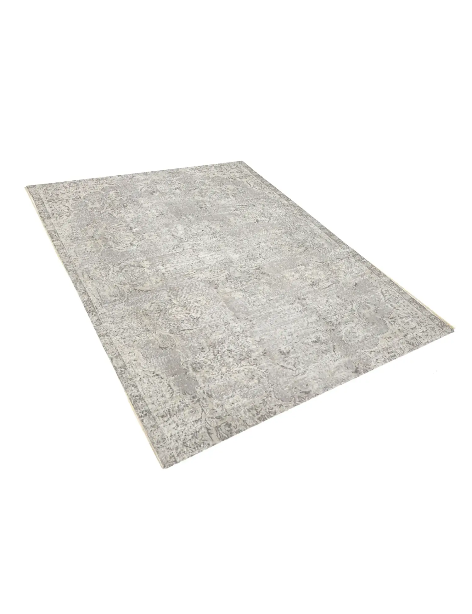Grey Turkey Persian Vintage Carpet 250 x 205 cm - Unique Handmade Carpet