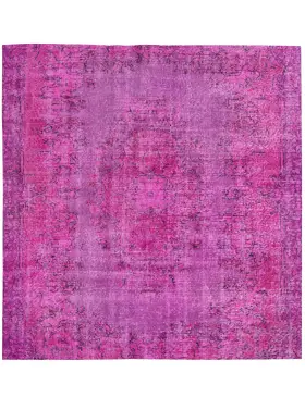 Lila Türkei Vintage Teppich 192 x 192 cm