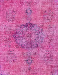Rosa Türkei Vintage Teppich 180 x 180 cm - view 3