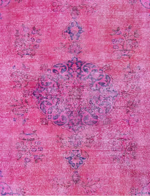 Roze Turkije Vintage Tapijt 180 x 180 cm - view 3