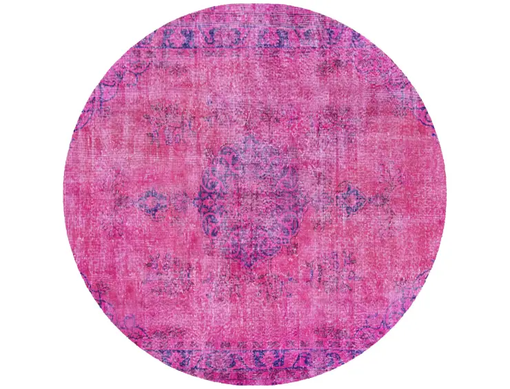 Rosa Türkei Vintage Teppich 180 x 180 cm