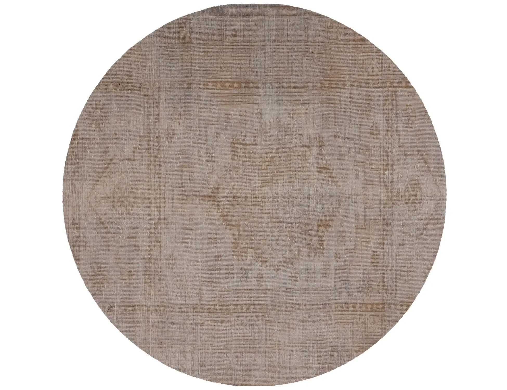 Grau Türkei Persischer Vintage Teppich 197 x 197 cm - Einzigartiger handgefertigter Teppich