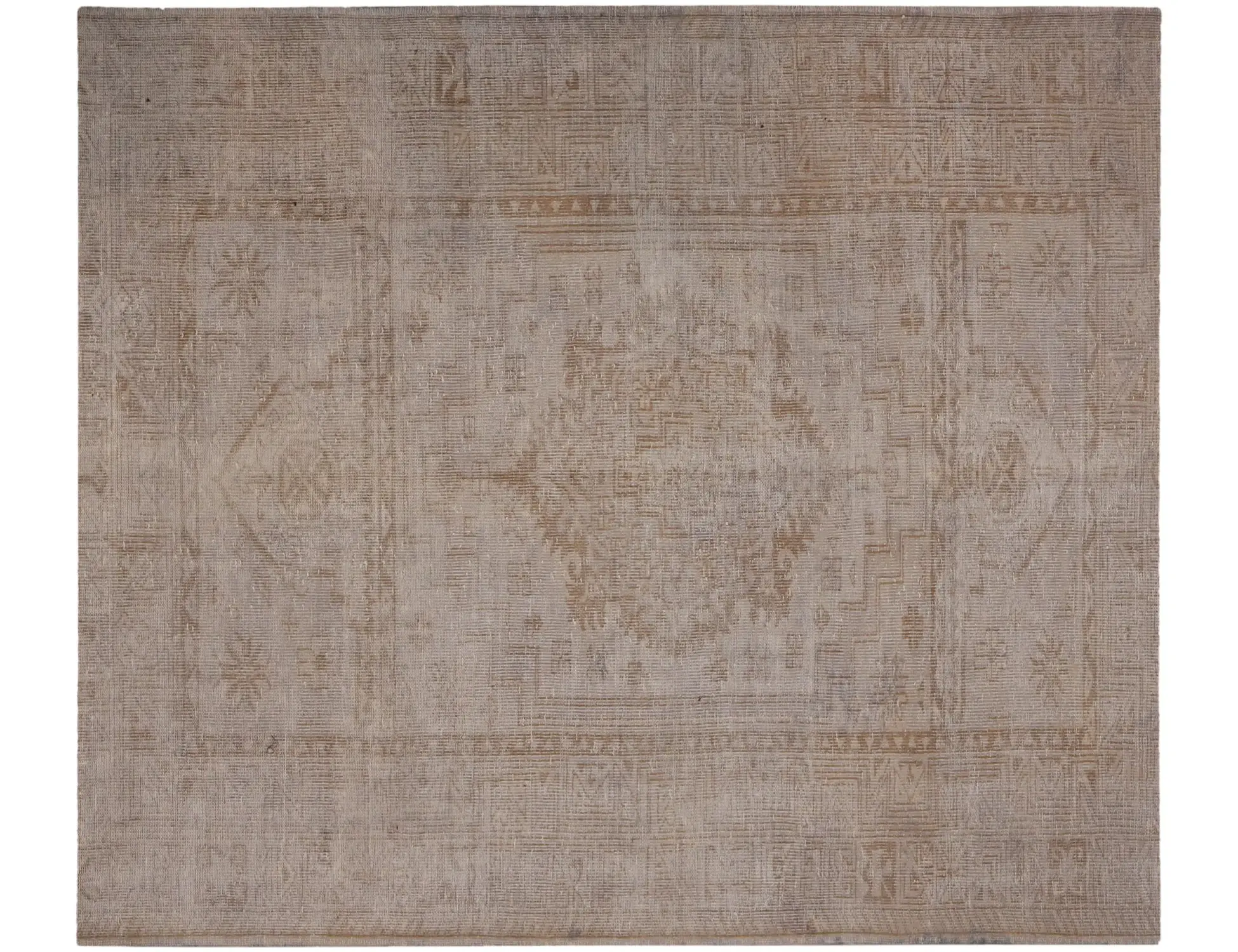 Grau Türkei Persischer Vintage Teppich 250 x 197 cm - Einzigartiger handgefertigter Teppich