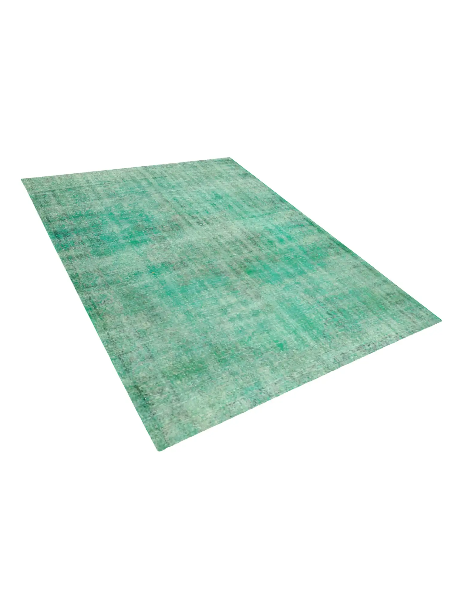 Grün Türkei Vintage Teppich 250 x 196 cm - Einzigartiger handgefertigter Teppich