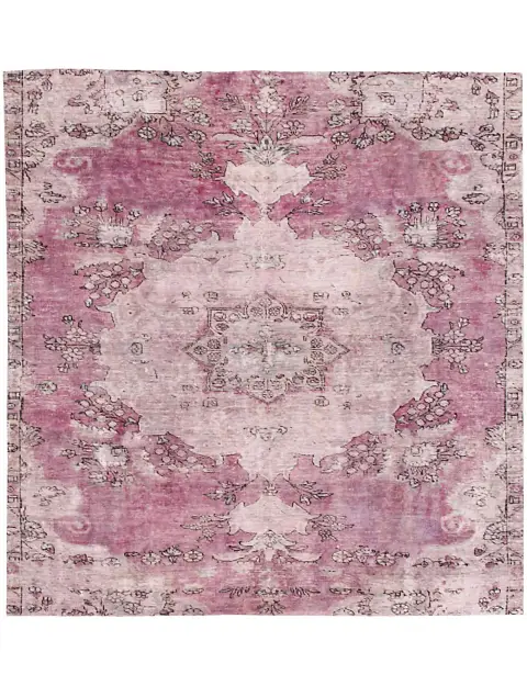 Lila Persien vintage matta 222 x 222 cm