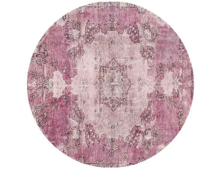 Lila Persien Vintage Teppich 222 x 222 cm