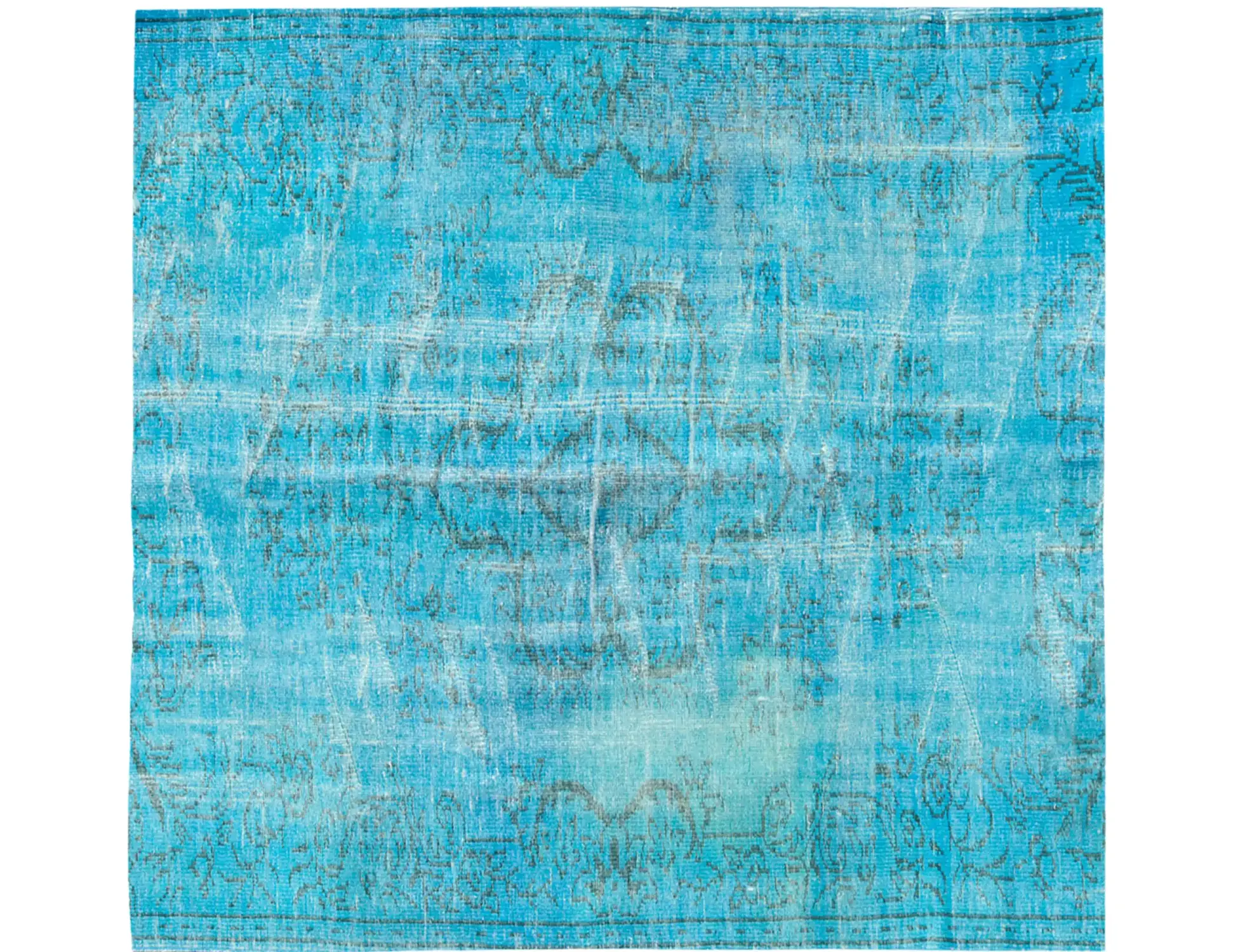 Turkis Tyrkiet Vintage Tæppe 159 x 159 cm