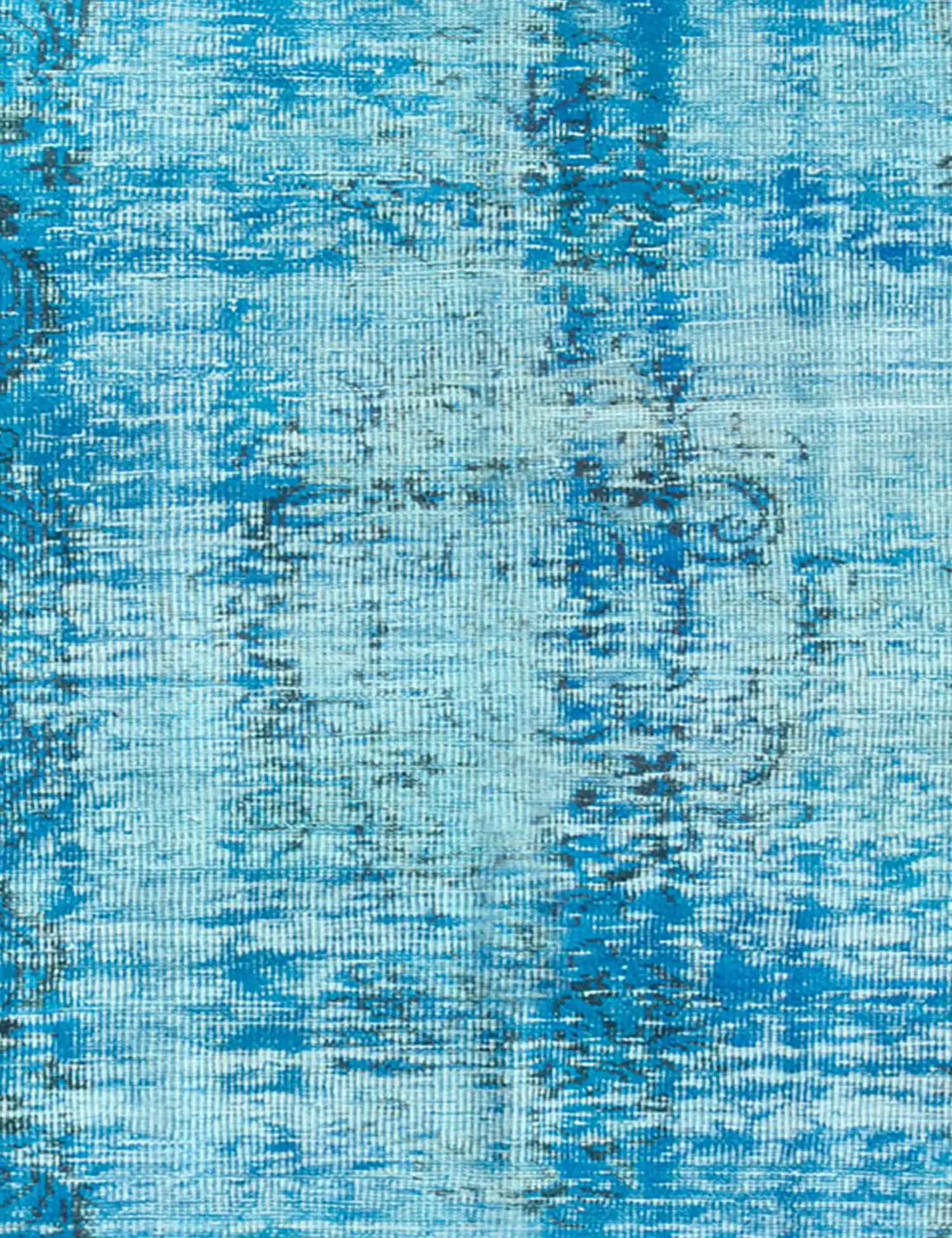 Blau Türkei Vintage Teppich 200 x 142 cm - Einzigartiger handgefertigter Teppich