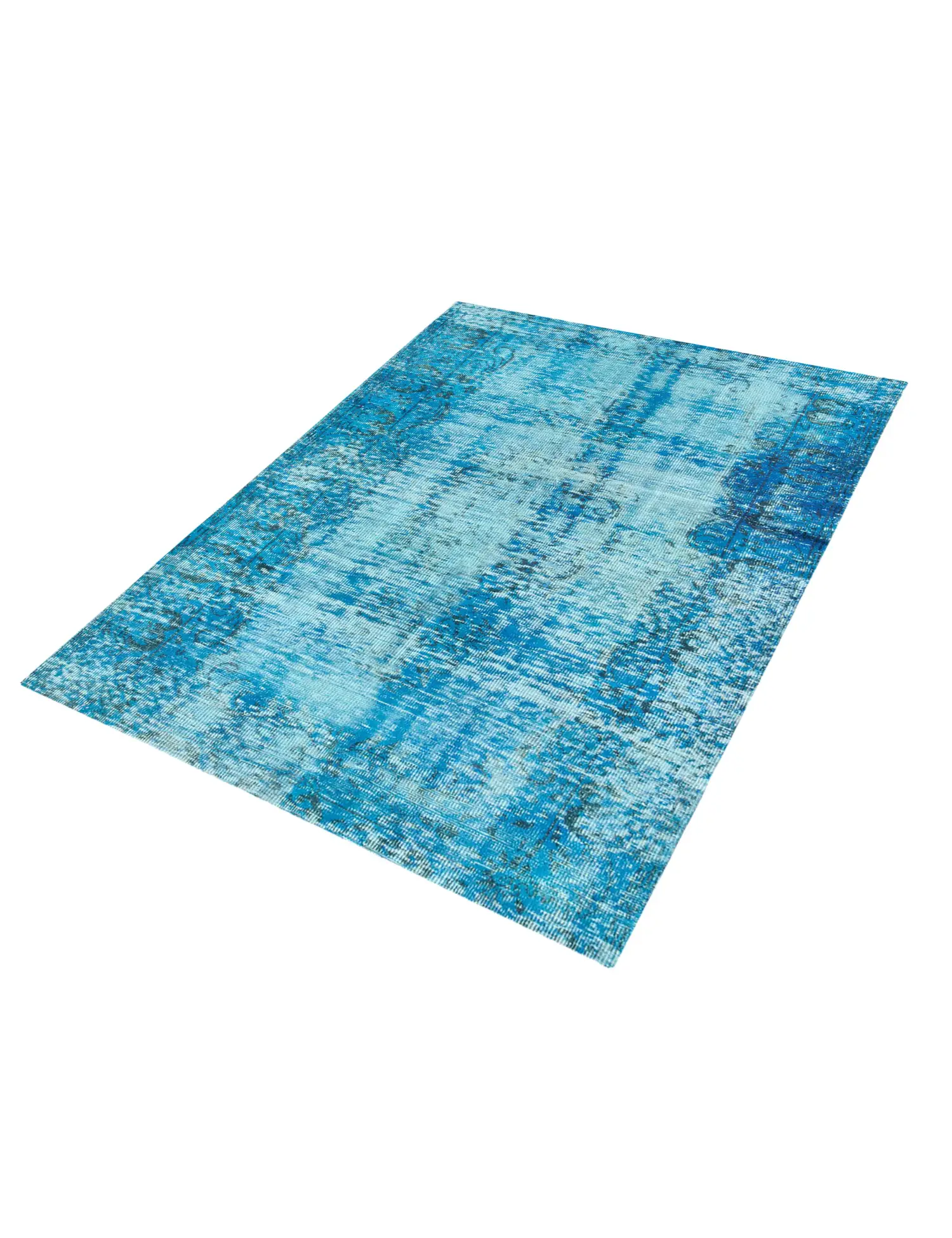 Blau Türkei Vintage Teppich 200 x 142 cm - Einzigartiger handgefertigter Teppich