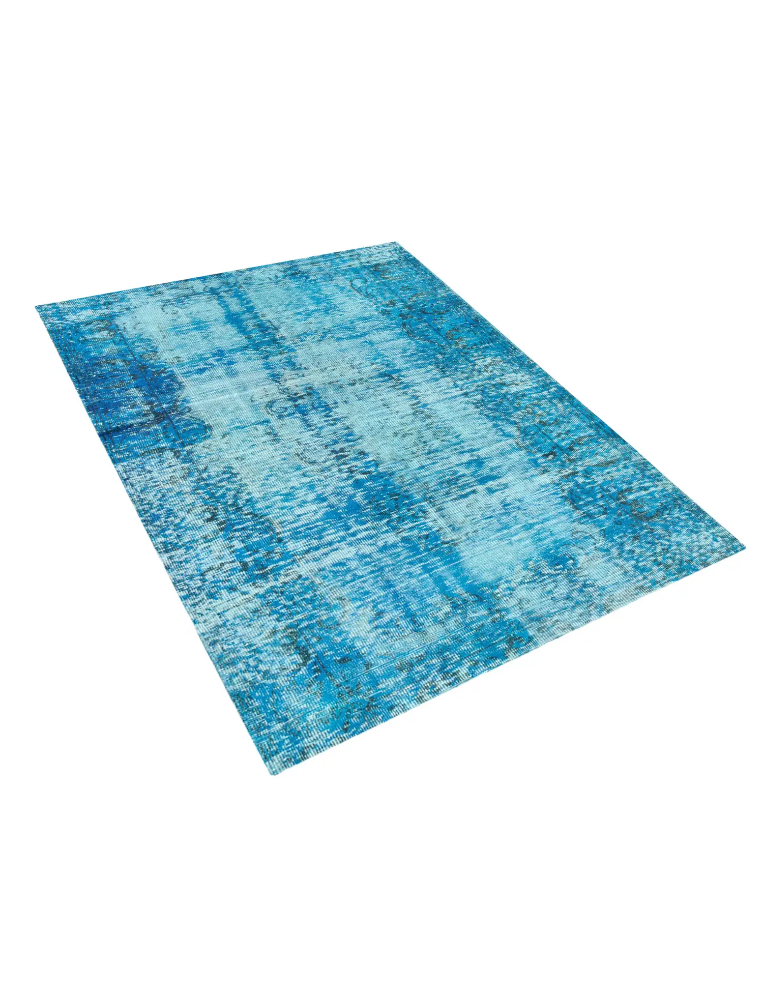 Blau Türkei Vintage Teppich 200 x 142 cm - Einzigartiger handgefertigter Teppich
