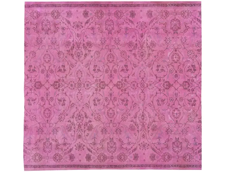 Lila Türkei Vintage Teppich 151 x 151 cm