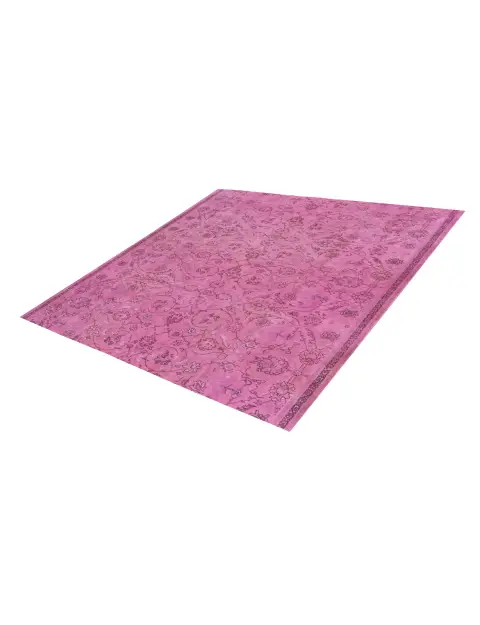 Purper Turkije Vintage Tapijt 151 x 151 cm - view 1